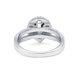 Vintage Style Pear Teardrop Natural Stone Ring