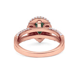 Vintage Style Pear Teardrop Natural Stone Ring