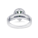 Vintage Style Pear Teardrop Natural Stone Ring