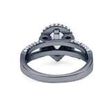 Vintage Style Pear Teardrop Natural Stone Ring