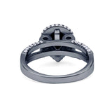 Vintage Style Pear Teardrop Natural Stone Ring