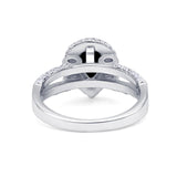 Vintage Style Pear Teardrop Natural Stone Ring