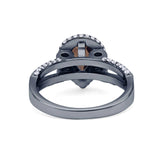 Vintage Style Pear Teardrop Natural Stone Ring