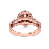 Vintage Style Pear Teardrop Natural Stone Ring