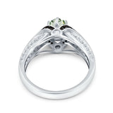 Two Tone Oval Natural Stone Ring