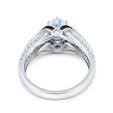 Two Tone Oval Natural Stone Ring