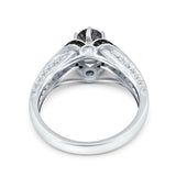 Two Tone Oval Natural Stone Ring