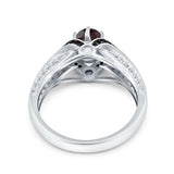 Two Tone Oval Natural Stone Ring