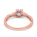 Twisted Infinity Round Natural Stone Ring