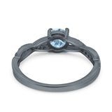 Twisted Infinity Round Natural Stone Ring