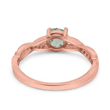 Twisted Infinity Round Natural Stone Ring