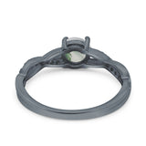 Twisted Infinity Round Natural Stone Ring