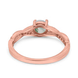 Twisted Infinity Round Natural Stone Ring