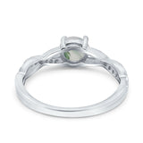 Twisted Infinity Round Natural Stone Ring