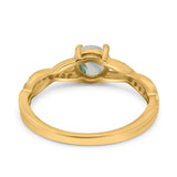 Twisted Infinity Round Natural Stone Ring