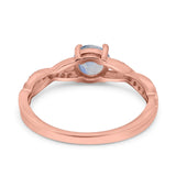 Twisted Infinity Round Natural Stone Ring