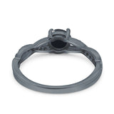 Twisted Infinity Round Natural Stone Ring