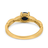 Twisted Infinity Round Natural Stone Ring