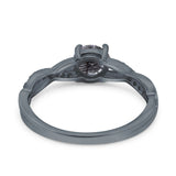 Twisted Infinity Round Natural Stone Ring