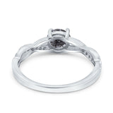 Twisted Infinity Round Natural Stone Ring