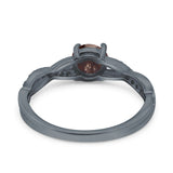 Twisted Infinity Round Natural Stone Ring