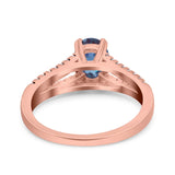 Oval Natural Stone Split Shank Ring