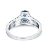 Oval Natural Stone Split Shank Ring