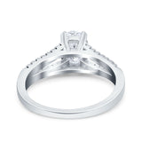 Oval Natural Stone Split Shank Ring