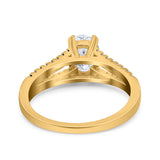 Oval Natural Stone Split Shank Ring