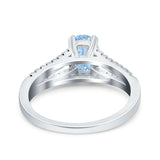 Oval Natural Stone Split Shank Ring