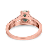 Oval Natural Stone Split Shank Ring