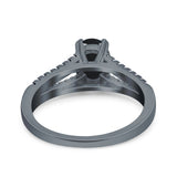 Oval Natural Stone Split Shank Ring