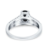 Oval Natural Stone Split Shank Ring