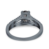 Oval Natural Stone Split Shank Ring