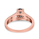 Oval Natural Stone Split Shank Ring