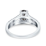 Oval Natural Stone Split Shank Ring