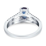 Oval Natural Stone Split Shank Ring