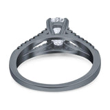 Oval Natural Stone Split Shank Ring