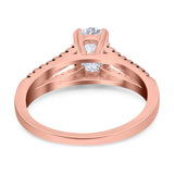 Oval Natural Stone Split Shank Ring