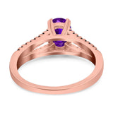 Oval Natural Stone Split Shank Ring
