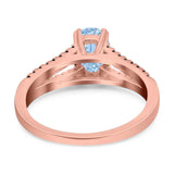 Oval Natural Stone Split Shank Ring