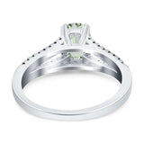 Oval Natural Stone Split Shank Ring