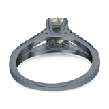 Oval Natural Stone Split Shank Ring