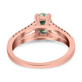 Oval Natural Stone Split Shank Ring