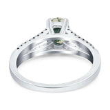 Oval Natural Stone Split Shank Ring