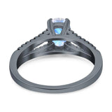 Oval Natural Stone Split Shank Ring