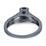 Oval Natural Stone Split Shank Ring