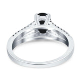 Oval Natural Stone Split Shank Ring