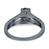 Oval Natural Stone Split Shank Ring