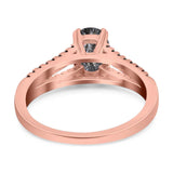 Oval Natural Stone Split Shank Ring